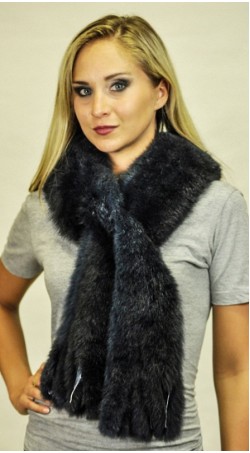 Possum fur scarf - Blue